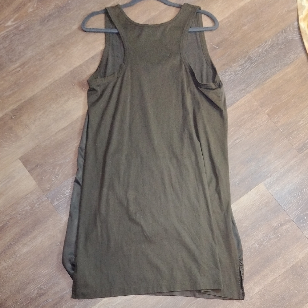 Joan Vass Green Sleeveless Scoop Neck Sundress - Picture 5 of 5